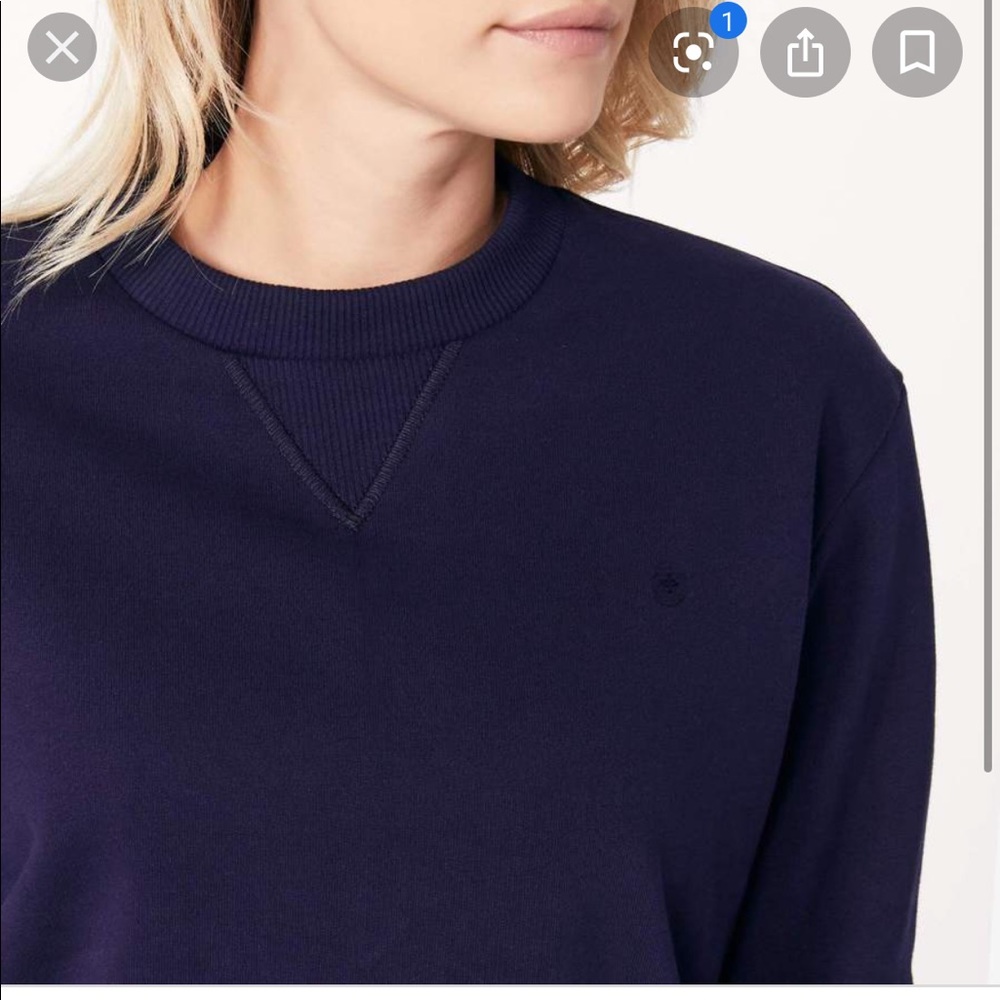 Figs navy pullover top